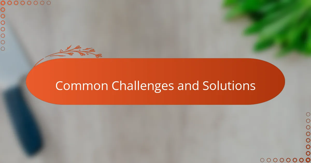 Common Challenges and Solutions
